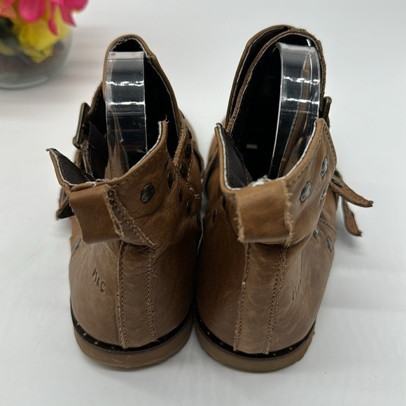 Musse & Cloud Anthropologie Brown Leather Ankle Boots Size 9 MCA6016 - Picture 3 of 8